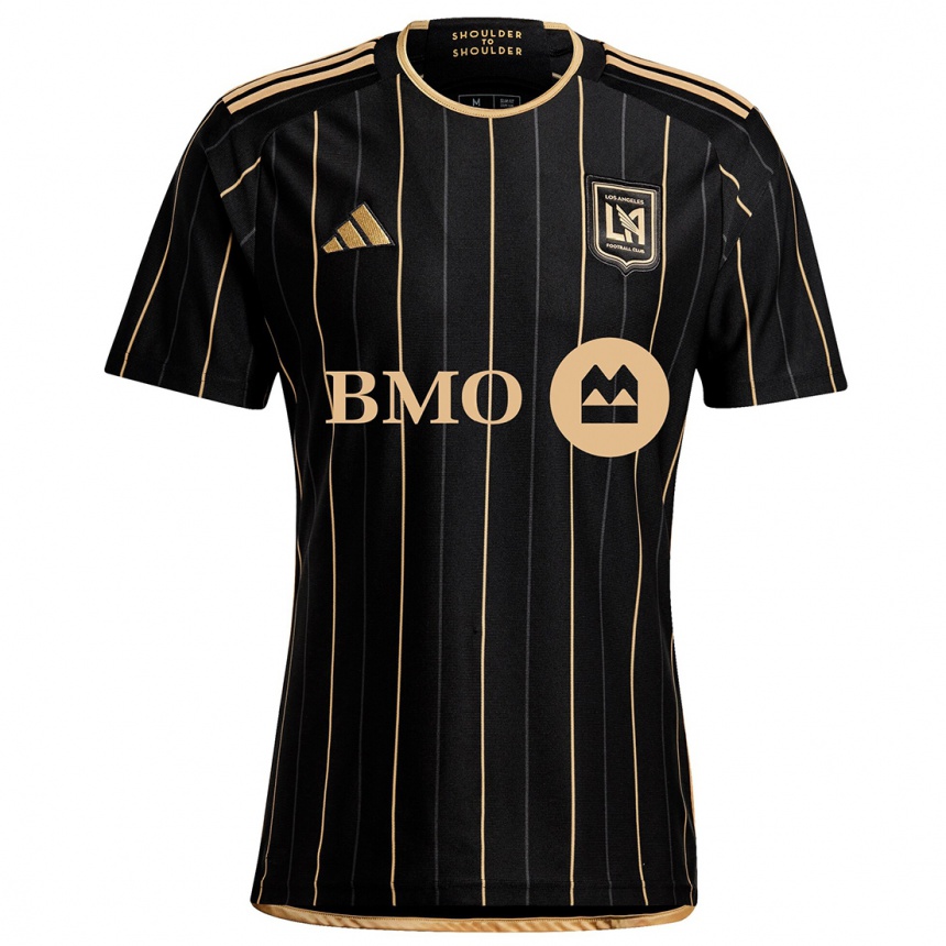 Women Football Aidan Martin #0 Black Gold Home Jersey 2024/25 T-Shirt Za