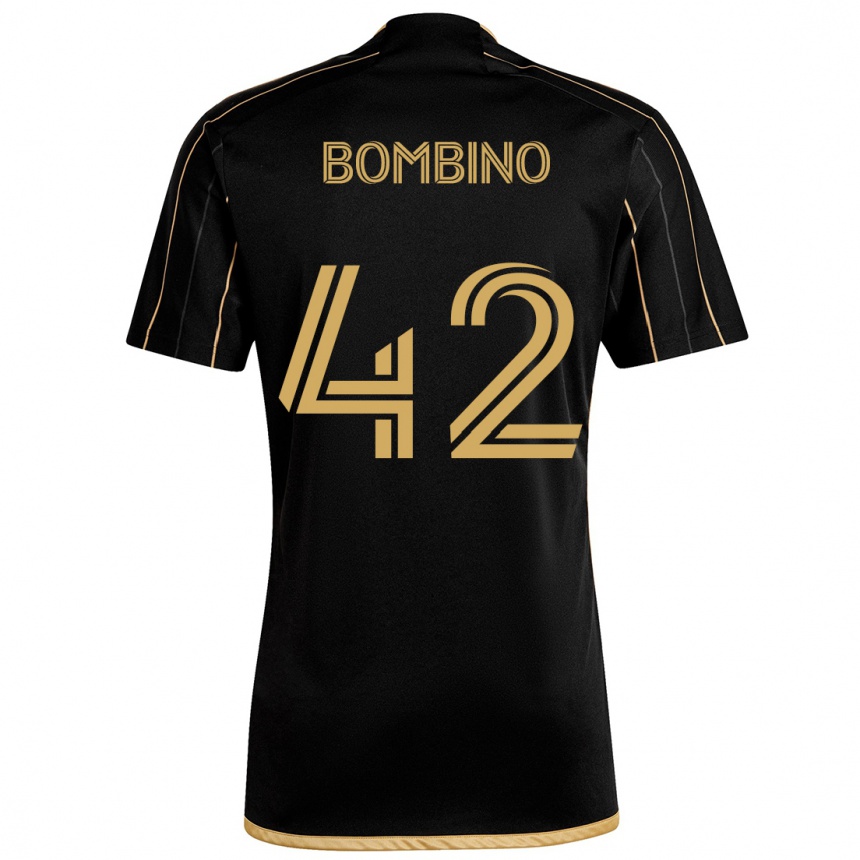 Women Football Luca Bombino #42 Black Gold Home Jersey 2024/25 T-Shirt Za