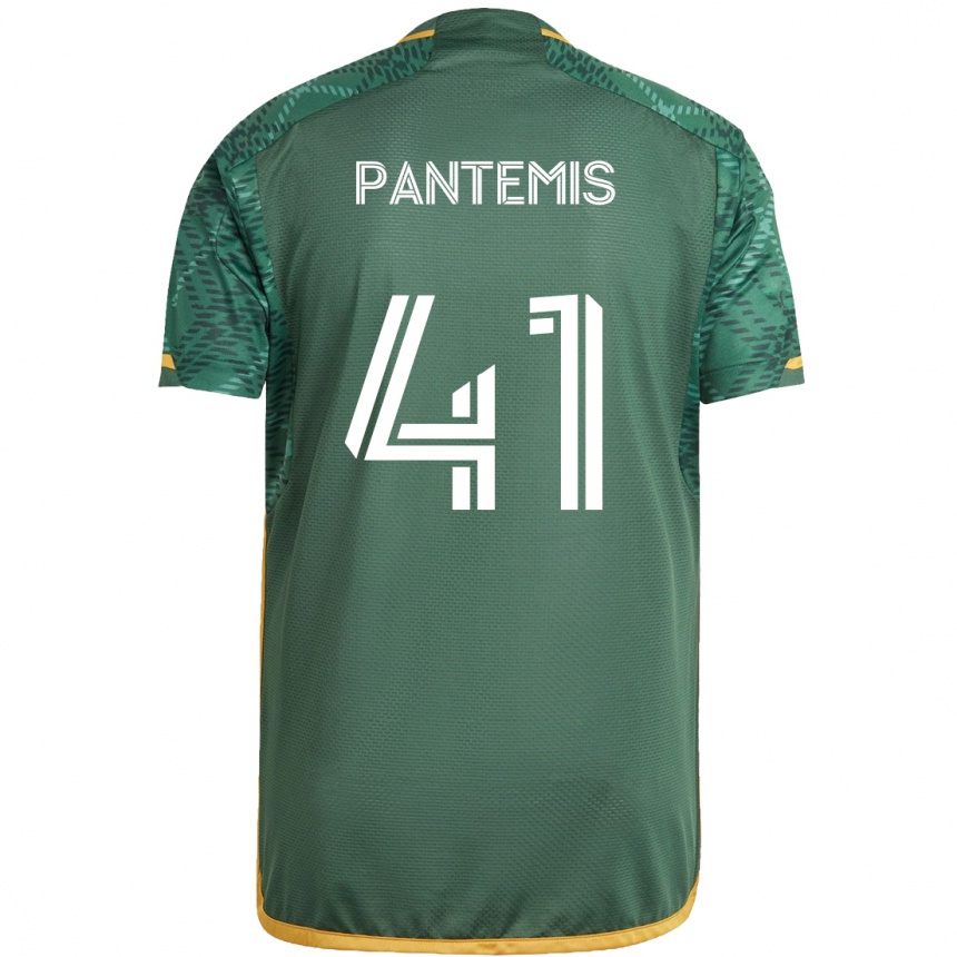 Women Football James Pantemis #41 Green Orange Home Jersey 2024/25 T-Shirt Za