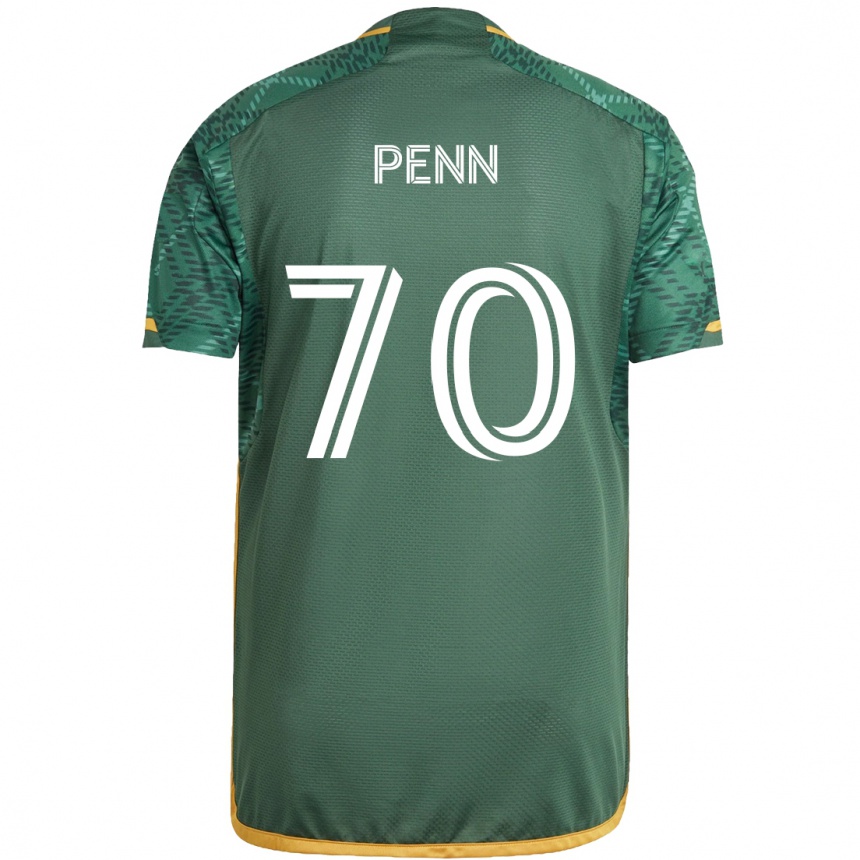 Women Football Josh Penn #70 Green Orange Home Jersey 2024/25 T-Shirt Za