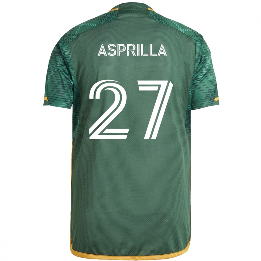 Women Football Dairon Asprilla #27 Green Orange Home Jersey 2024/25 T-Shirt Za