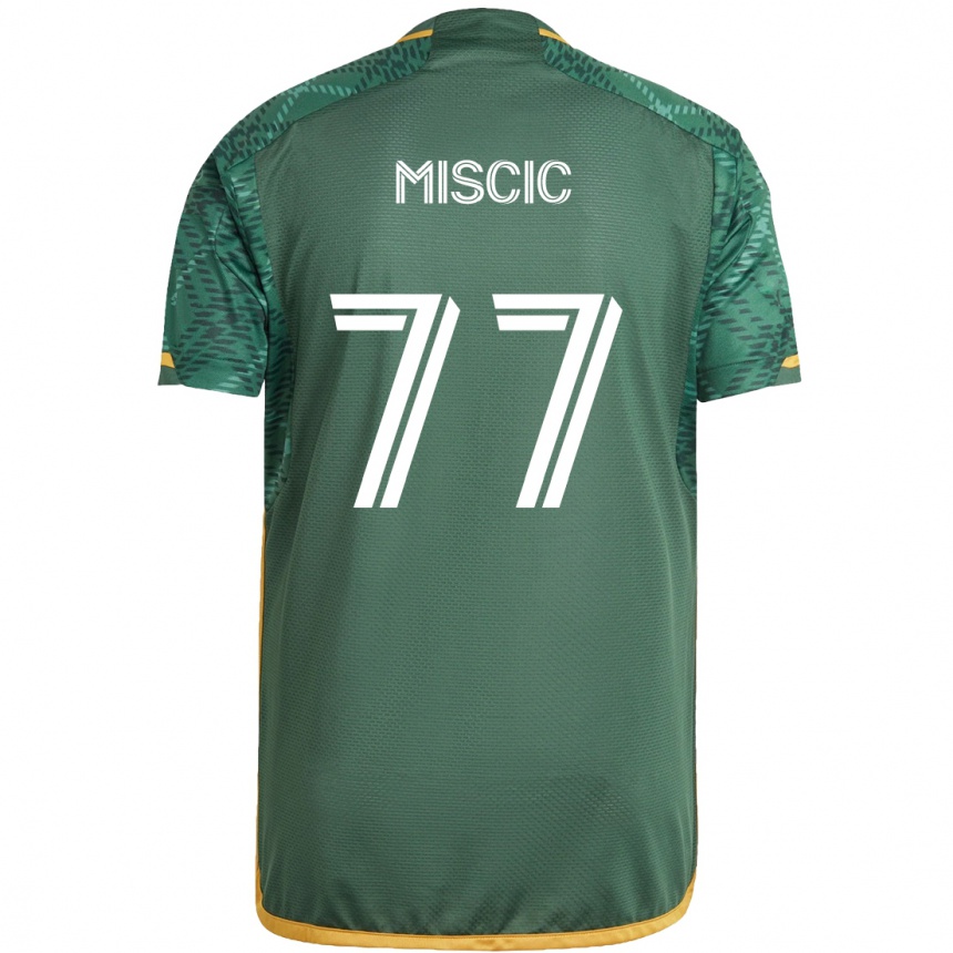 Women Football Selmir Miscic #77 Green Orange Home Jersey 2024/25 T-Shirt Za