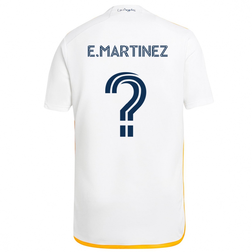 Women Football Enrique Martinez #0 White Yellow Home Jersey 2024/25 T-Shirt Za