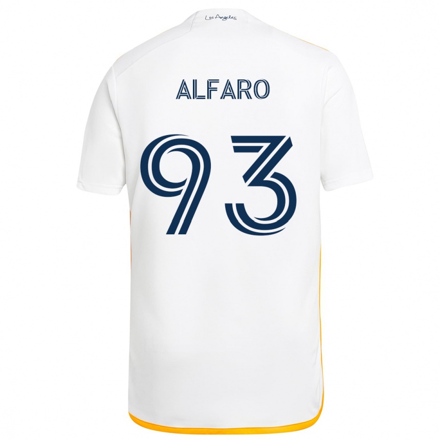 Women Football Tony Alfaro #93 White Yellow Home Jersey 2024/25 T-Shirt Za