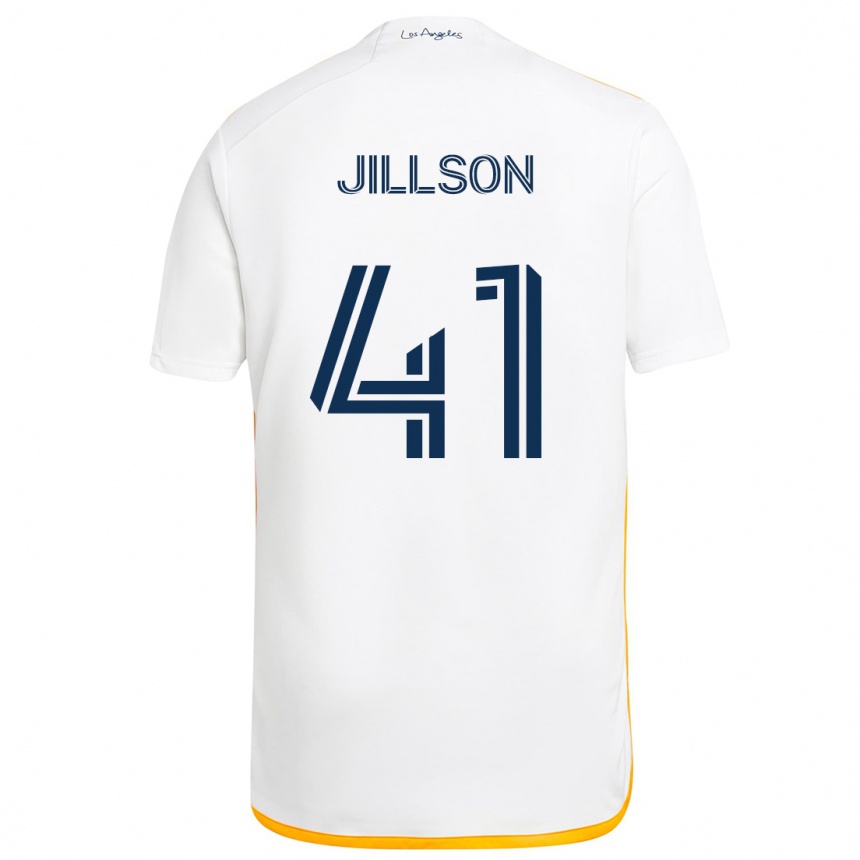 Women Football Simon Jillson #41 White Yellow Home Jersey 2024/25 T-Shirt Za