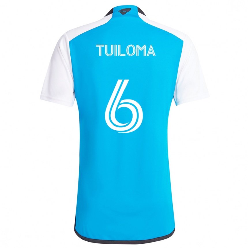 Women Football Bill Tuiloma #6 Blue White Home Jersey 2024/25 T-Shirt Za