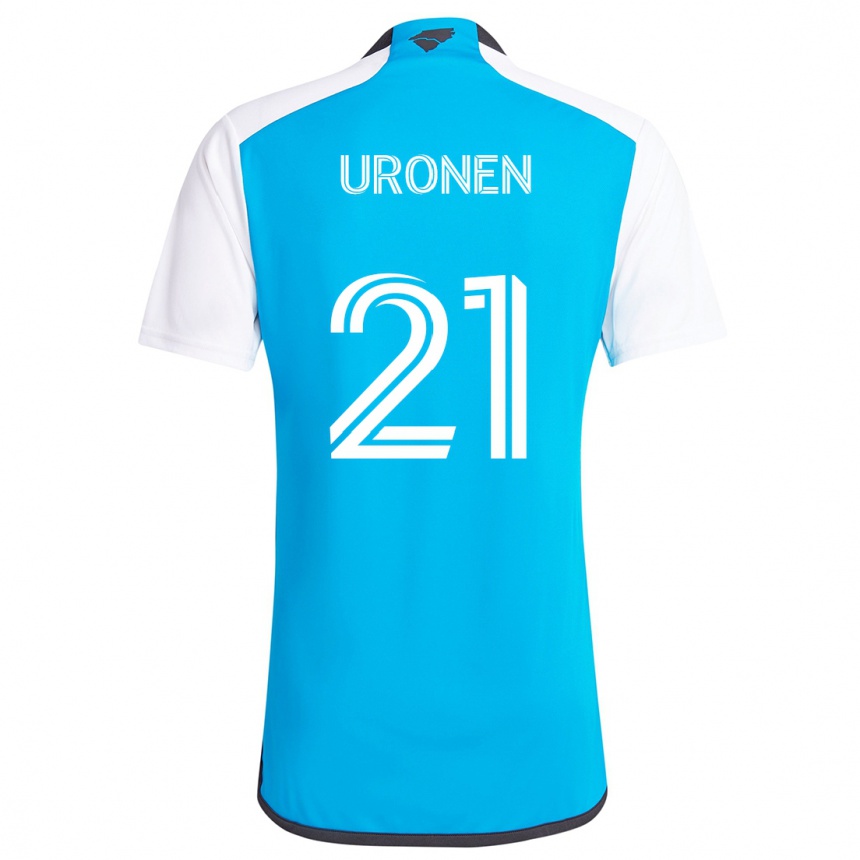 Women Football Jere Uronen #21 Blue White Home Jersey 2024/25 T-Shirt Za