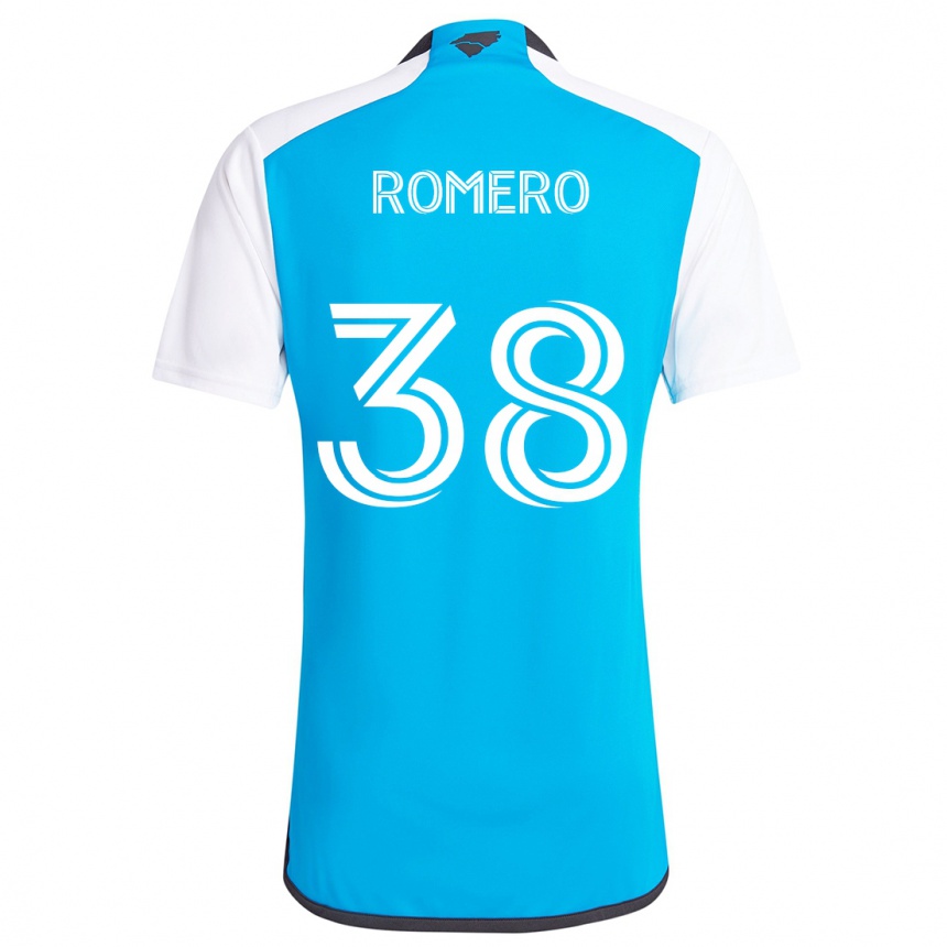 Women Football Brian Romero #38 Blue White Home Jersey 2024/25 T-Shirt Za