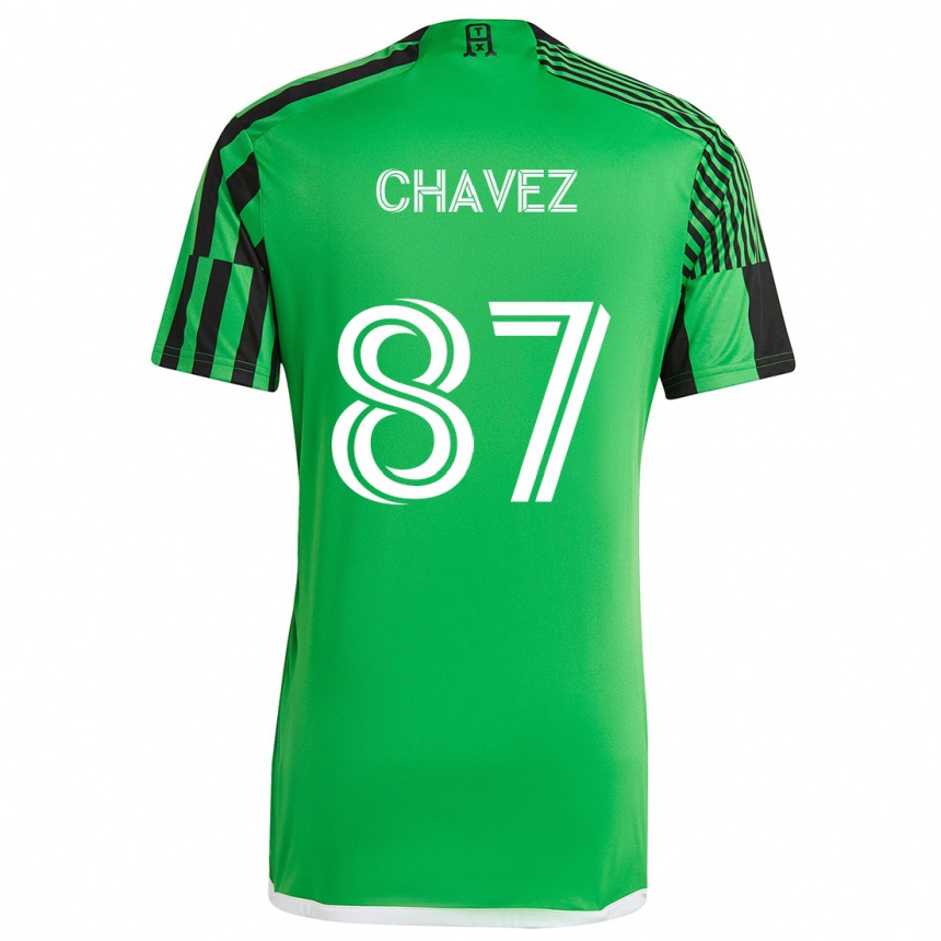 Women Football Alfonso Ocampo-Chávez #87 Green Black Home Jersey 2024/25 T-Shirt Za