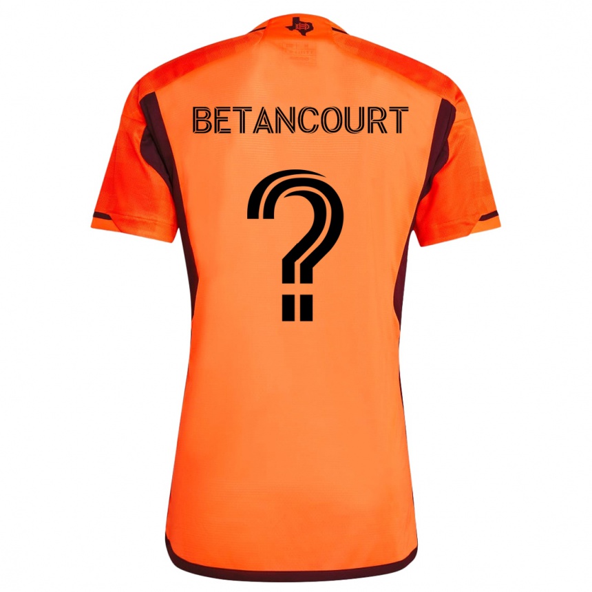 Women Football Noah Betancourt #0 Orange Black Home Jersey 2024/25 T-Shirt Za