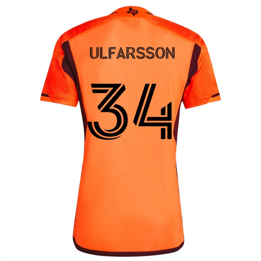 Women Football Thor Úlfarsson #34 Orange Black Home Jersey 2024/25 T-Shirt Za