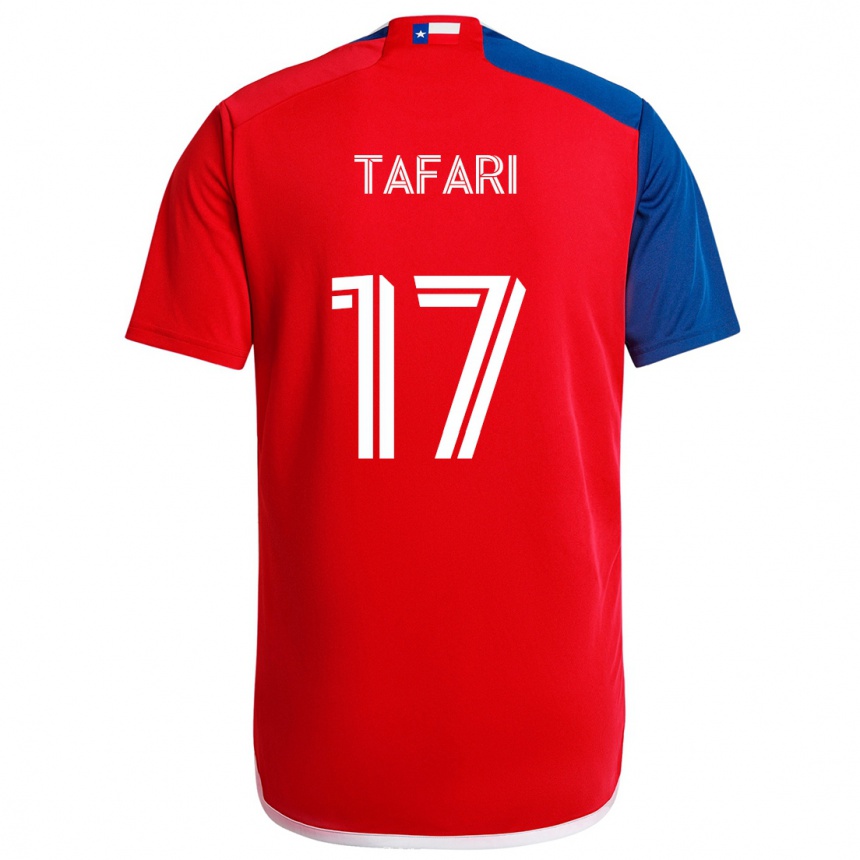 Women Football Nkosi Tafari #17 Blue Red Home Jersey 2024/25 T-Shirt Za