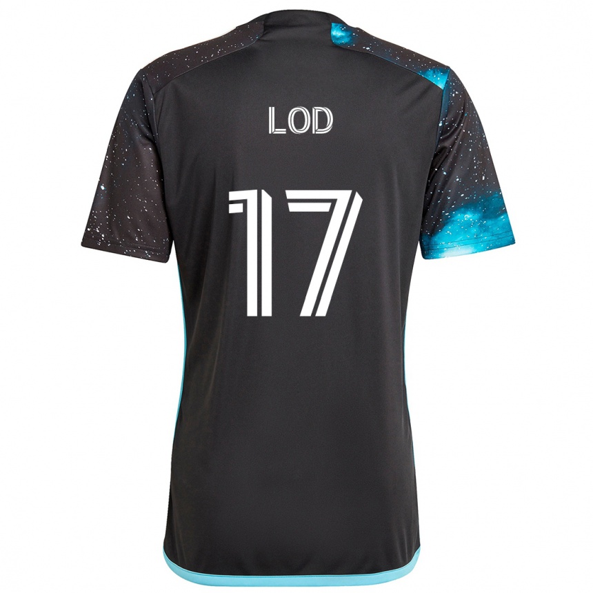 Women Football Robin Lod #17 Black Blue Home Jersey 2024/25 T-Shirt Za