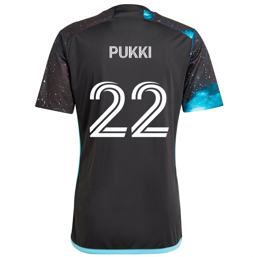 Women Football Teemu Pukki #22 Black Blue Home Jersey 2024/25 T-Shirt Za