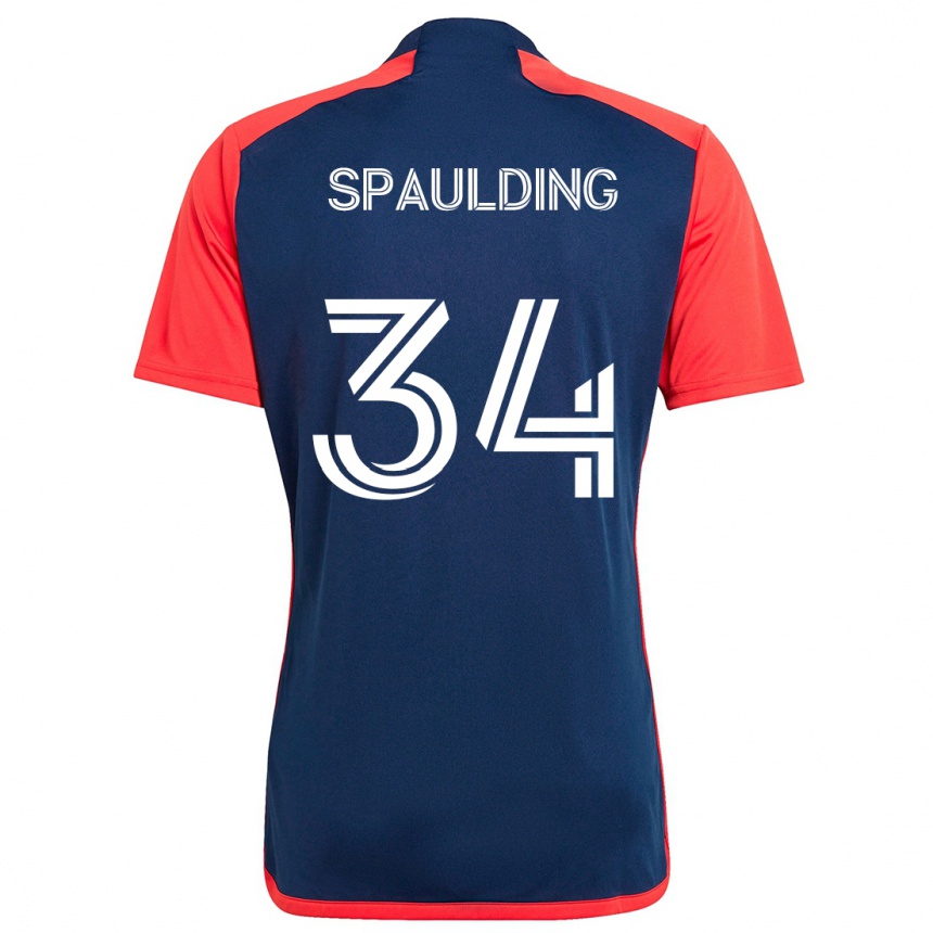 Women Football Ryan Spaulding #34 Blue Red Home Jersey 2024/25 T-Shirt Za