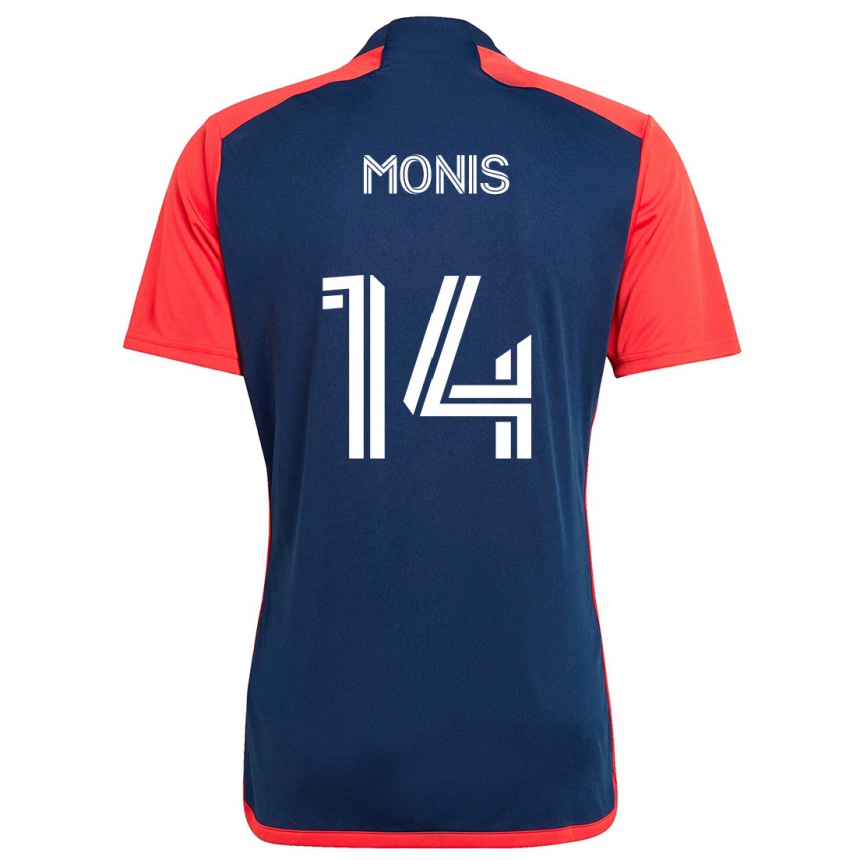 Women Football Alex Monis #14 Blue Red Home Jersey 2024/25 T-Shirt Za