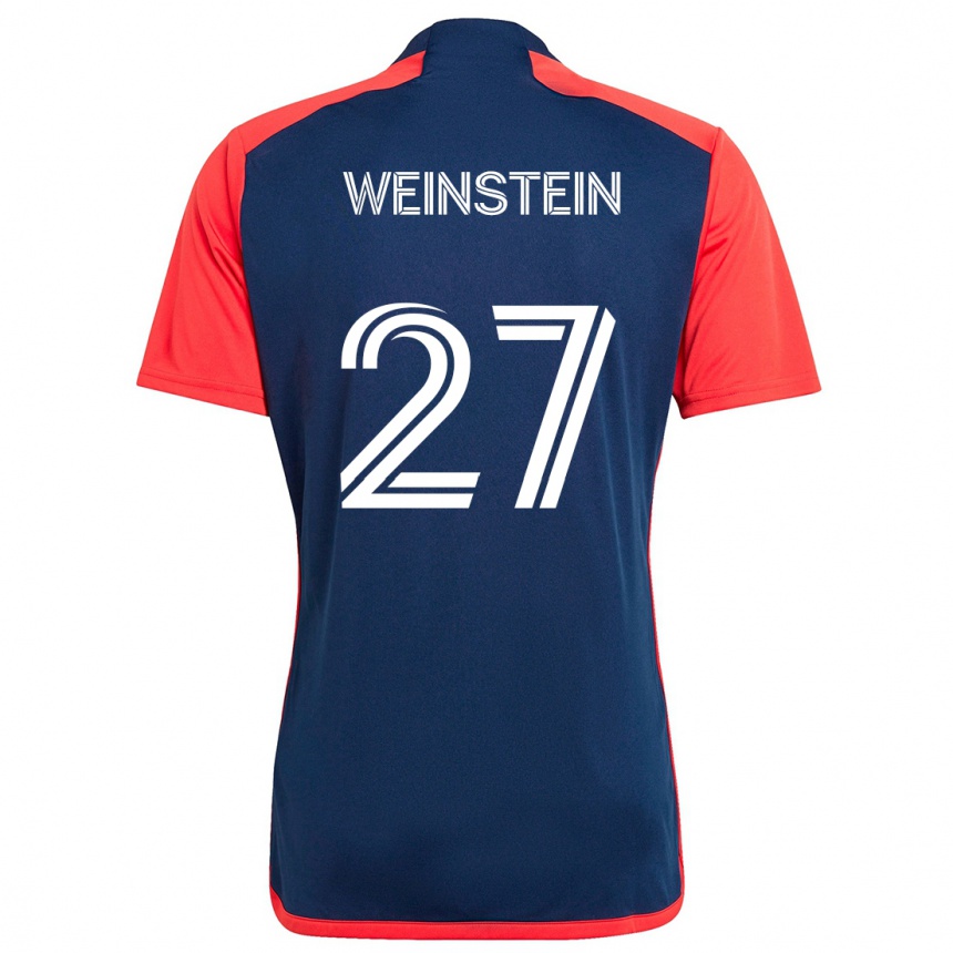 Women Football Max Weinstein #27 Blue Red Home Jersey 2024/25 T-Shirt Za