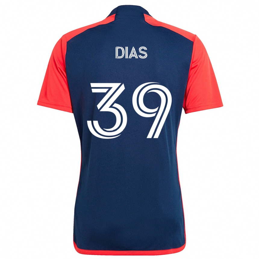 Women Football Marcos Dias #39 Blue Red Home Jersey 2024/25 T-Shirt Za