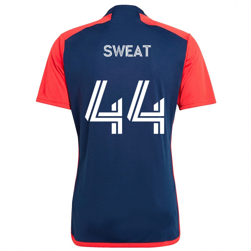 Women Football Ben Sweat #44 Blue Red Home Jersey 2024/25 T-Shirt Za