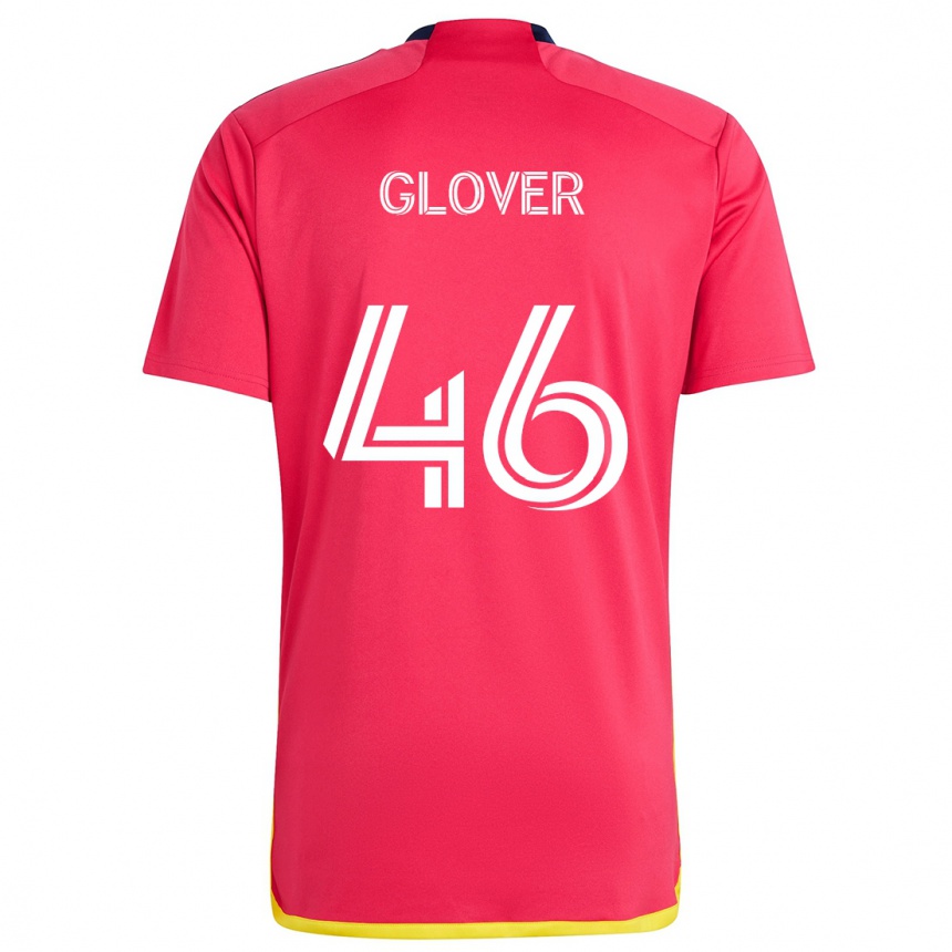 Women Football Caden Glover #46 Red Blue Home Jersey 2024/25 T-Shirt Za