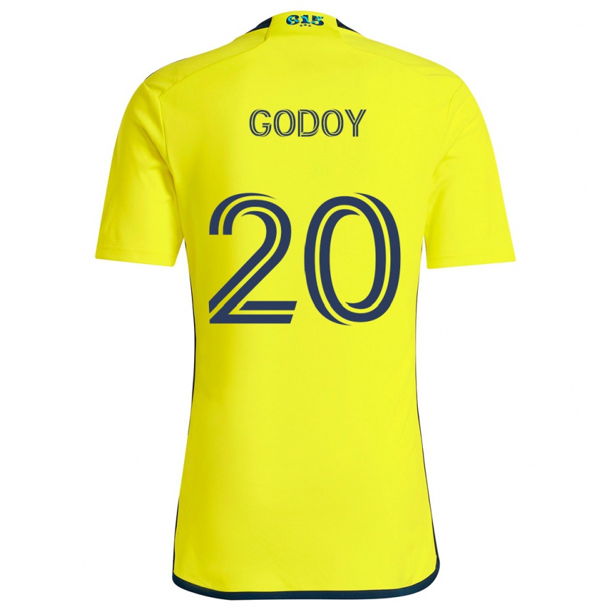 Women Football Aníbal Godoy #20 Yellow Blue Home Jersey 2024/25 T-Shirt Za