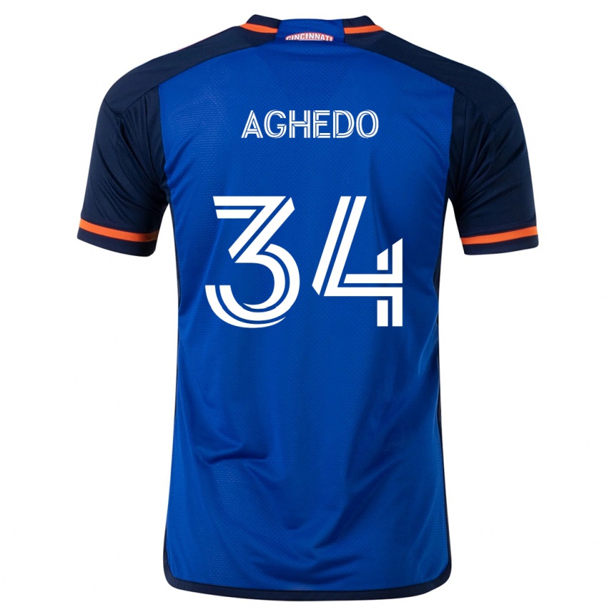 Women Football London Aghedo #34 Blue White Home Jersey 2024/25 T-Shirt Za