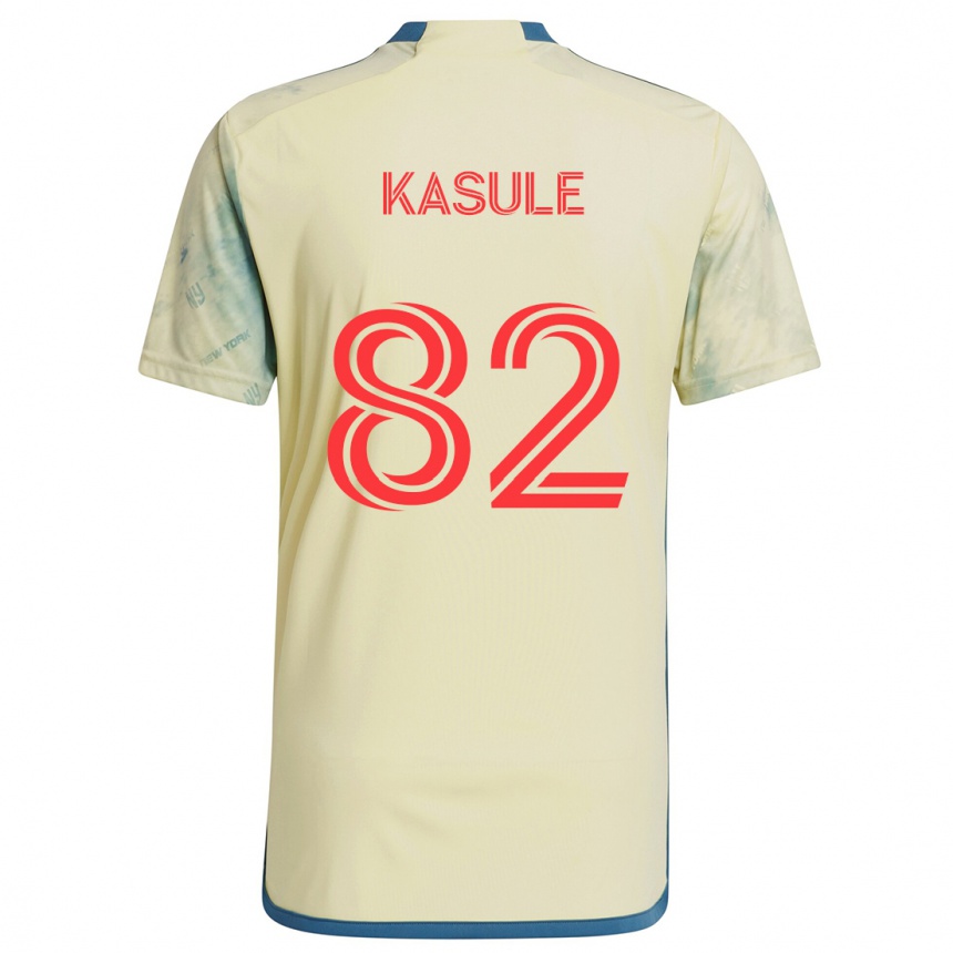 Women Football Ibrahim Kasule #82 Yellow Red Blue Home Jersey 2024/25 T-Shirt Za