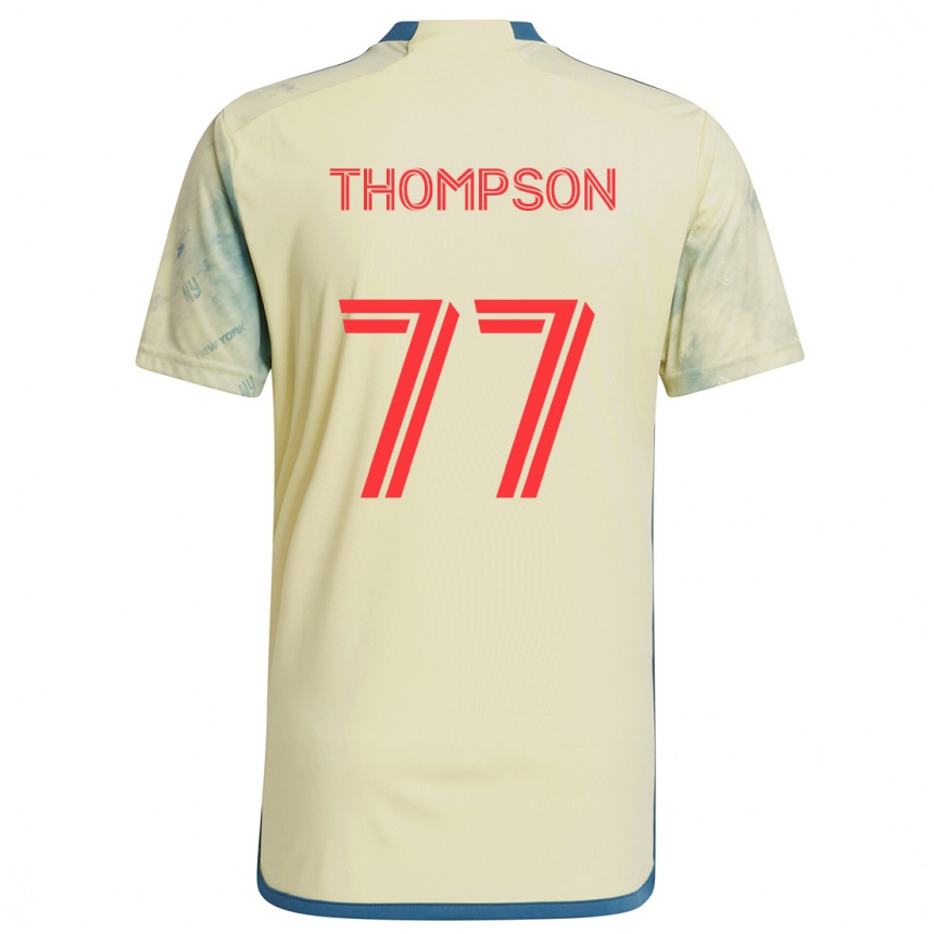 Women Football Amos Shapiro-Thompson #77 Yellow Red Blue Home Jersey 2024/25 T-Shirt Za