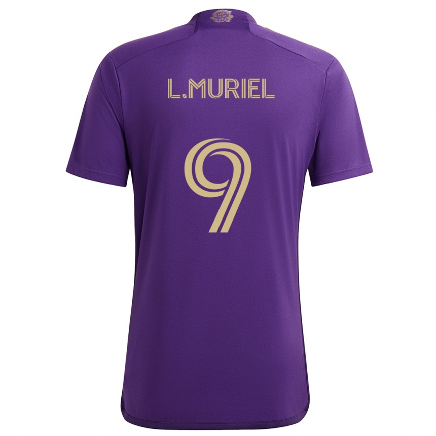 Women Football Luis Muriel #9 Purple Yellow Home Jersey 2024/25 T-Shirt Za