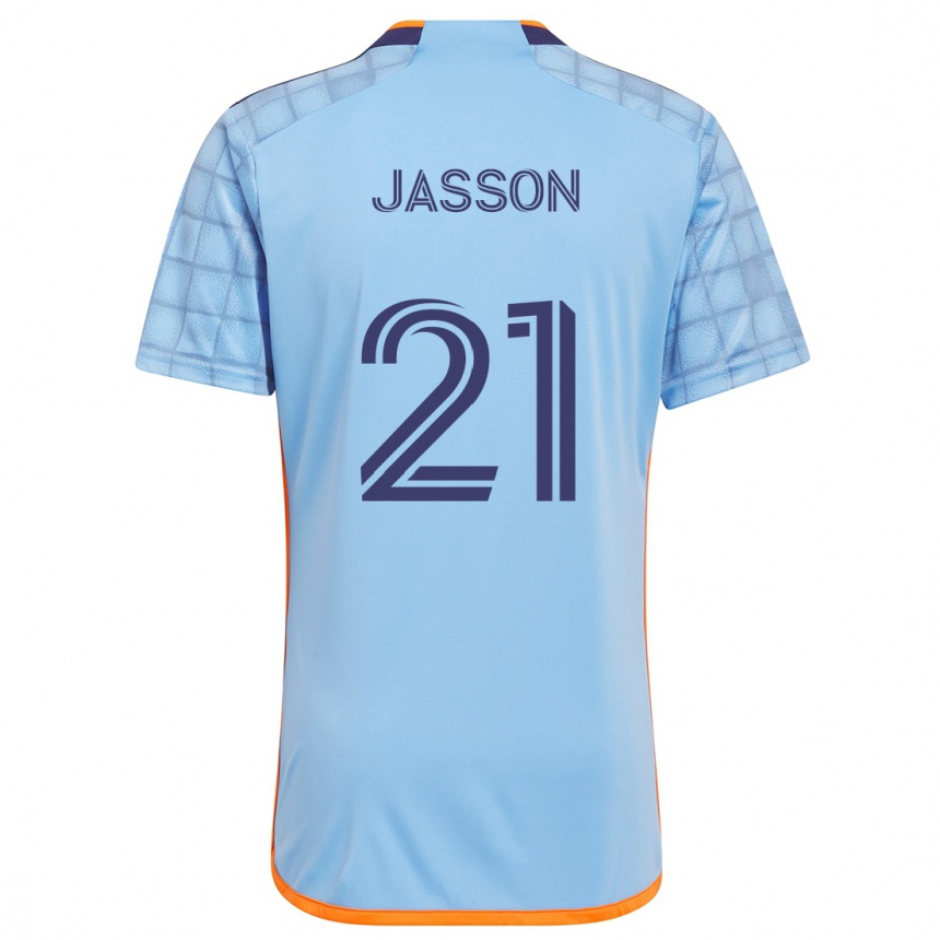 Women Football Andres Jasson #21 Blue Orange Home Jersey 2024/25 T-Shirt Za