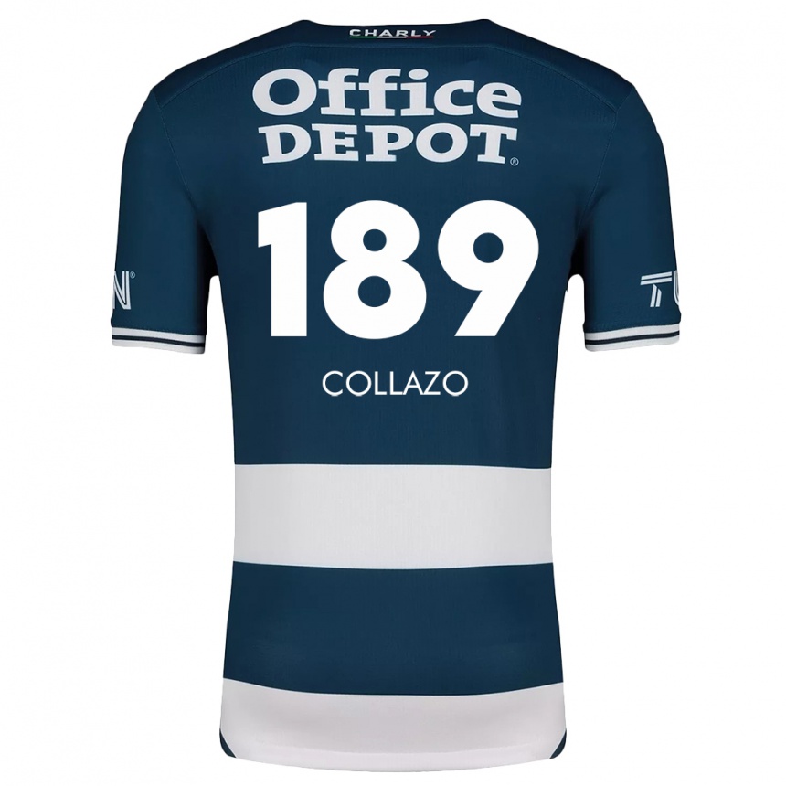 Women Football David Collazo #189 Blue White Home Jersey 2024/25 T-Shirt Za