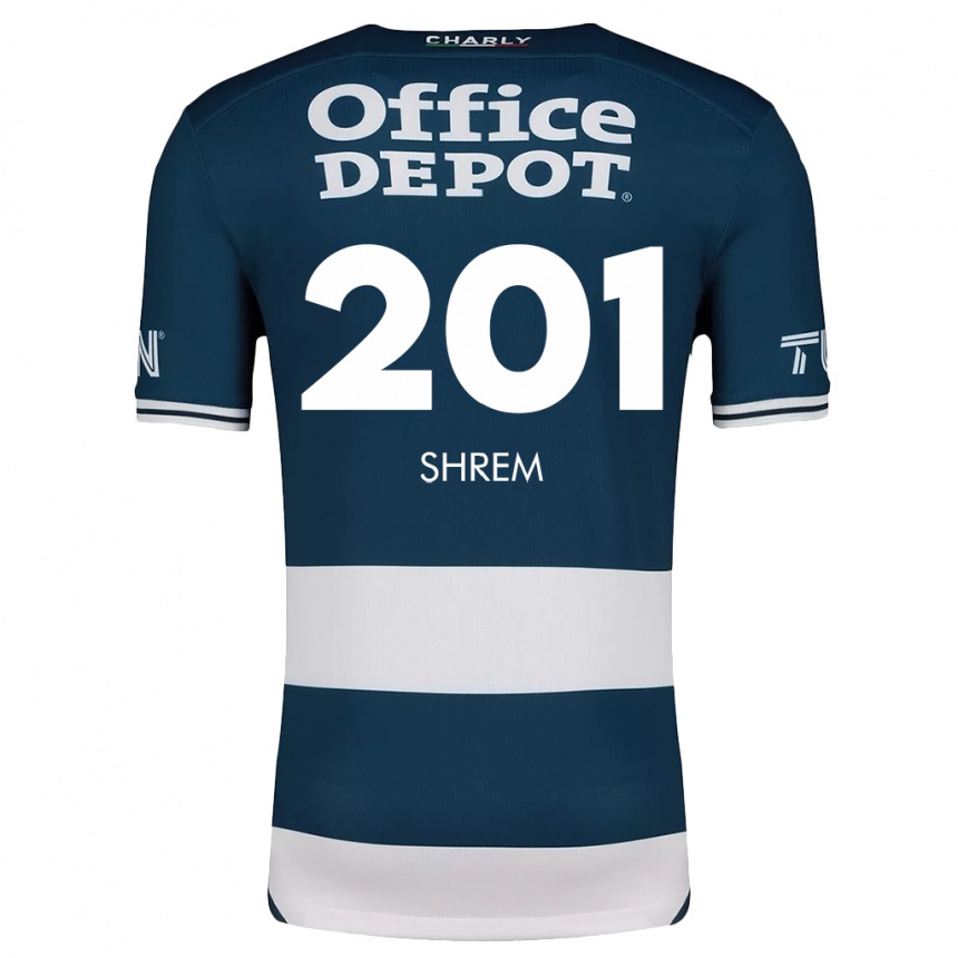 Women Football David Shrem #201 Blue White Home Jersey 2024/25 T-Shirt Za