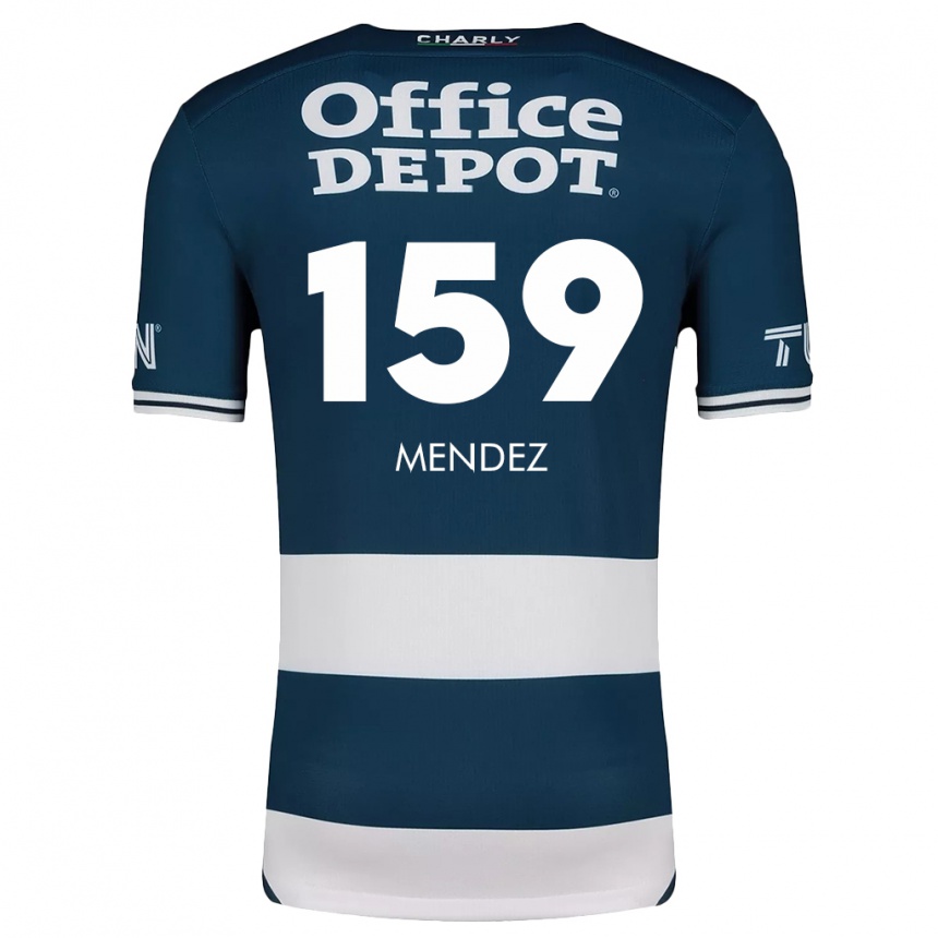 Women Football Daniel Méndez #159 Blue White Home Jersey 2024/25 T-Shirt Za