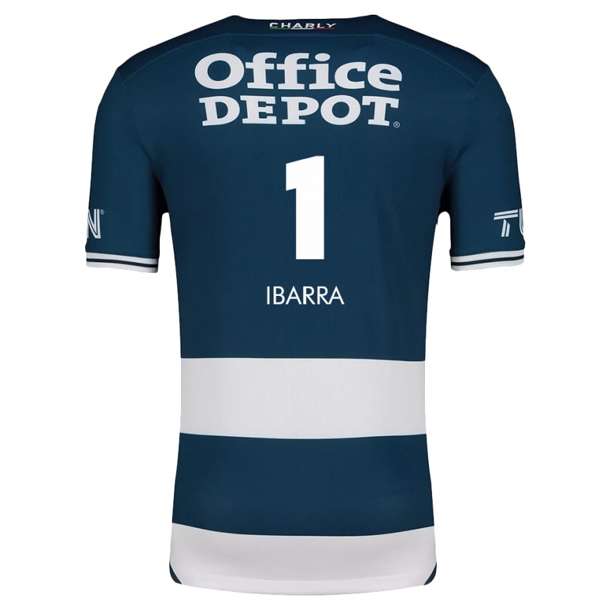 Women Football Fabiola Ibarra #1 Blue White Home Jersey 2024/25 T-Shirt Za