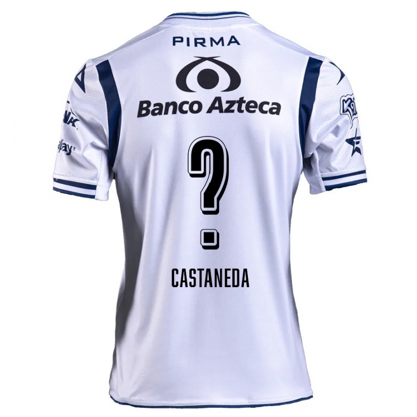 Women Football Christian Castañeda #0 White Navy Blue Home Jersey 2024/25 T-Shirt Za