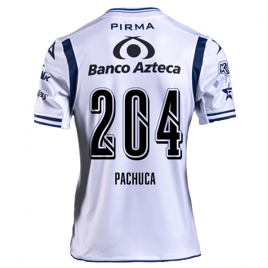 Women Football José Pachuca #204 White Navy Blue Home Jersey 2024/25 T-Shirt Za