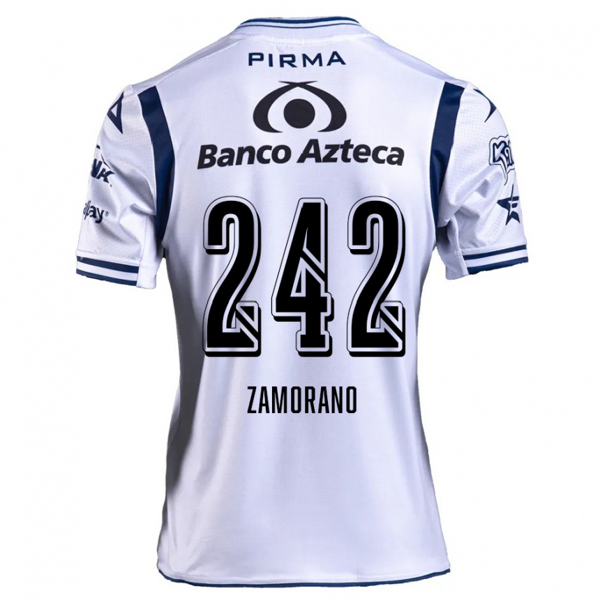 Women Football Leonardo Zamorano #242 White Navy Blue Home Jersey 2024/25 T-Shirt Za