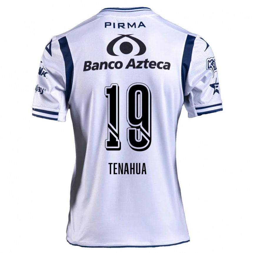 Women Football Itzia Tenahua #19 White Navy Blue Home Jersey 2024/25 T-Shirt Za