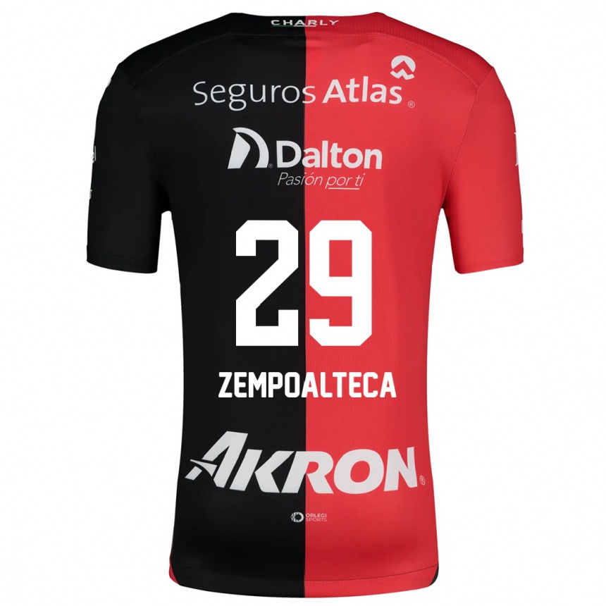 Women Football Karla Zempoalteca #29 Red Black Home Jersey 2024/25 T-Shirt Za