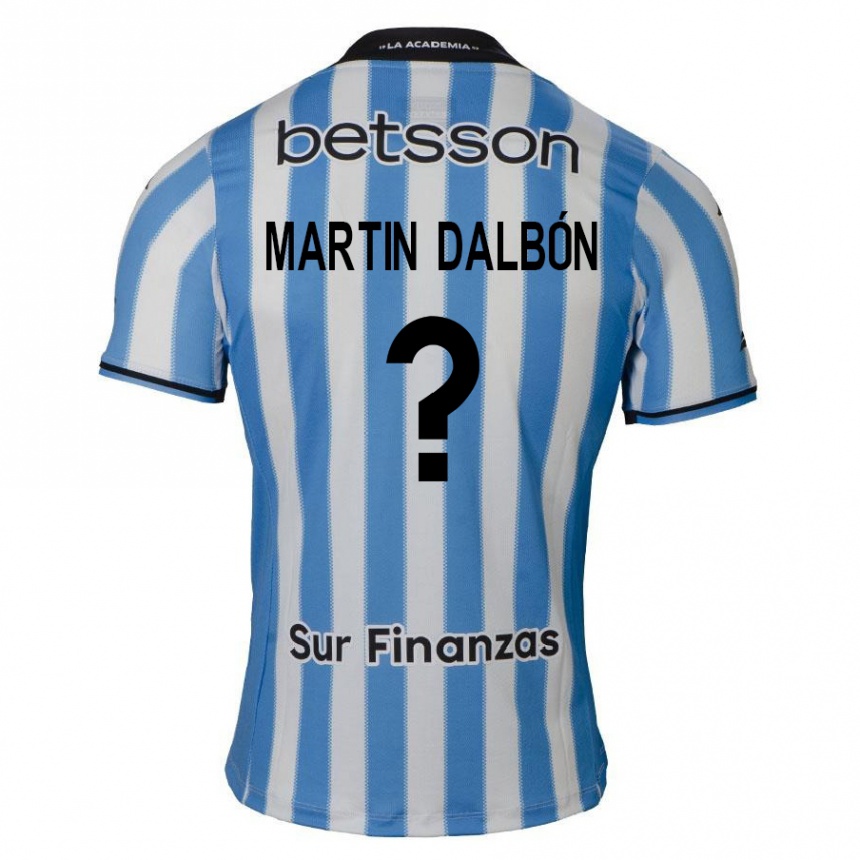 Women Football Juan Martin Dalbón #0 Blue White Black Home Jersey 2024/25 T-Shirt Za