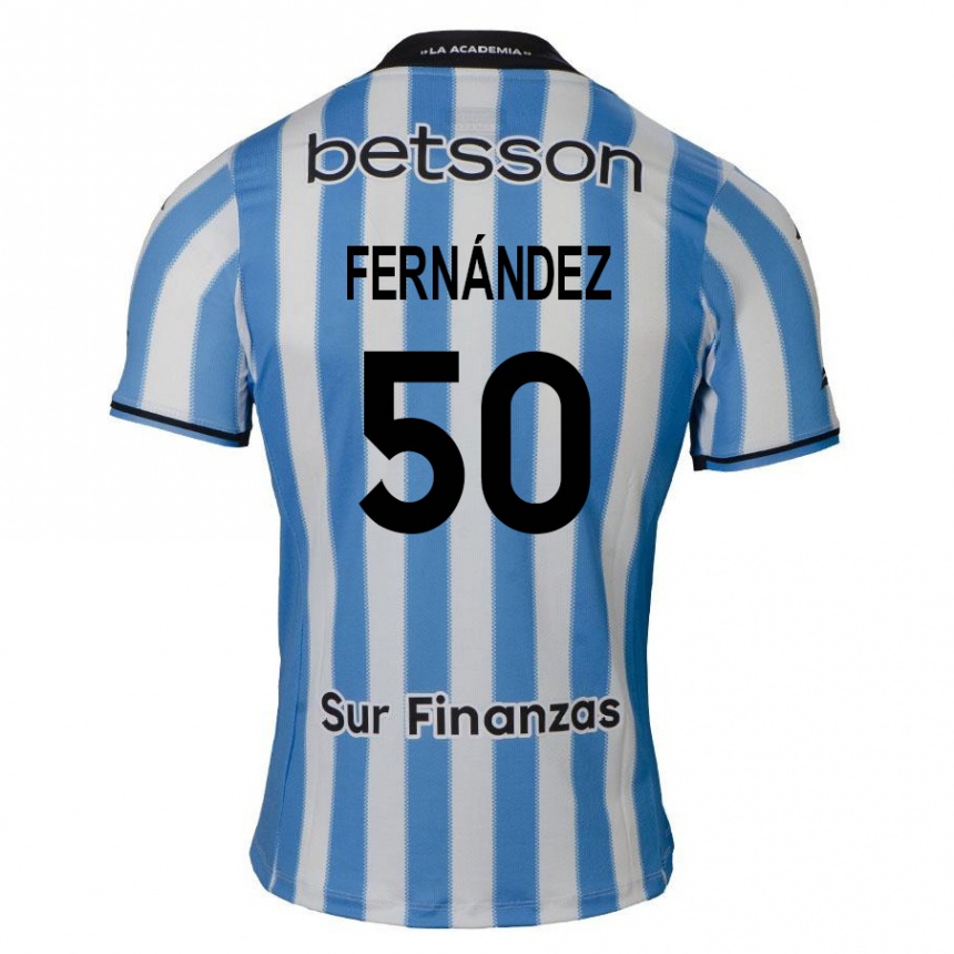 Women Football Román Fernández #50 Blue White Black Home Jersey 2024/25 T-Shirt Za