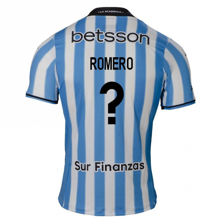 Women Football Benicio Romero #0 Blue White Black Home Jersey 2024/25 T-Shirt Za