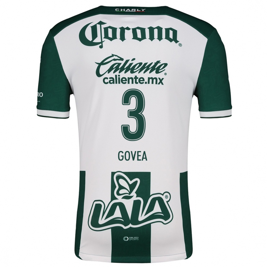 Women Football Ismael Govea #3 Green White Home Jersey 2024/25 T-Shirt Za