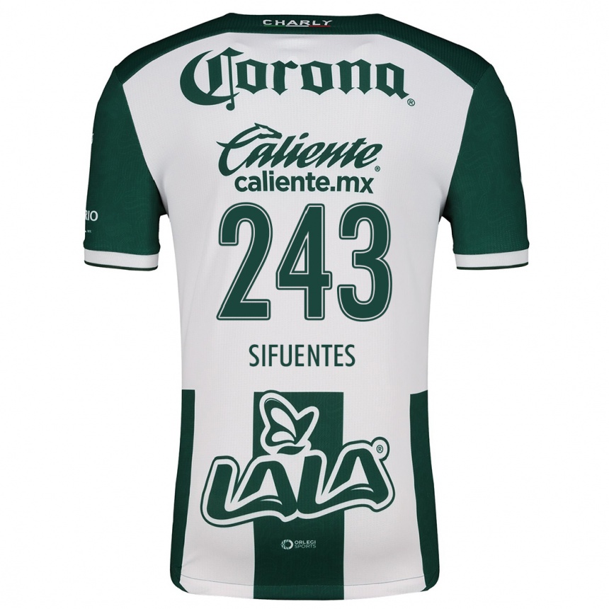 Women Football José Sifuentes #243 Green White Home Jersey 2024/25 T-Shirt Za