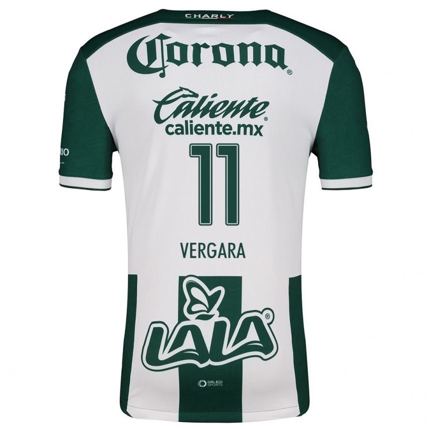 Women Football Duván Vergara #11 Green White Home Jersey 2024/25 T-Shirt Za