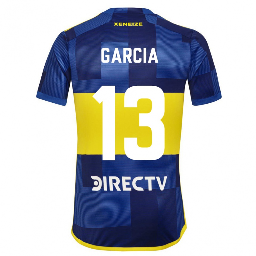 Women Football Javier Garcia #13 Blue Yellow Home Jersey 2024/25 T-Shirt Za