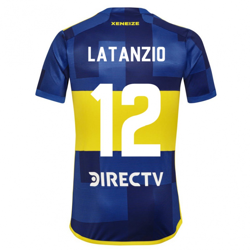 Women Football Florencia Latanzio #12 Blue Yellow Home Jersey 2024/25 T-Shirt Za