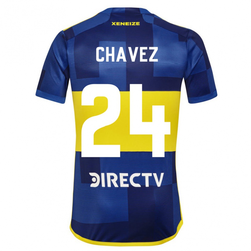 Women Football Gabriela Chavez #24 Blue Yellow Home Jersey 2024/25 T-Shirt Za