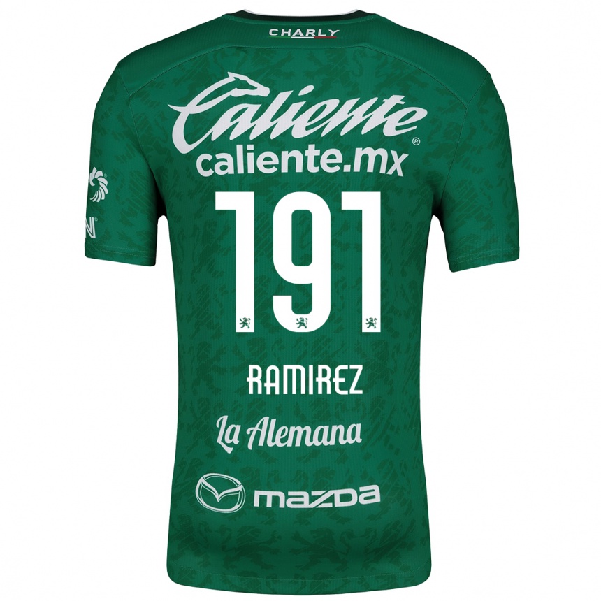 Women Football Ian Ramírez #191 Green White Home Jersey 2024/25 T-Shirt Za