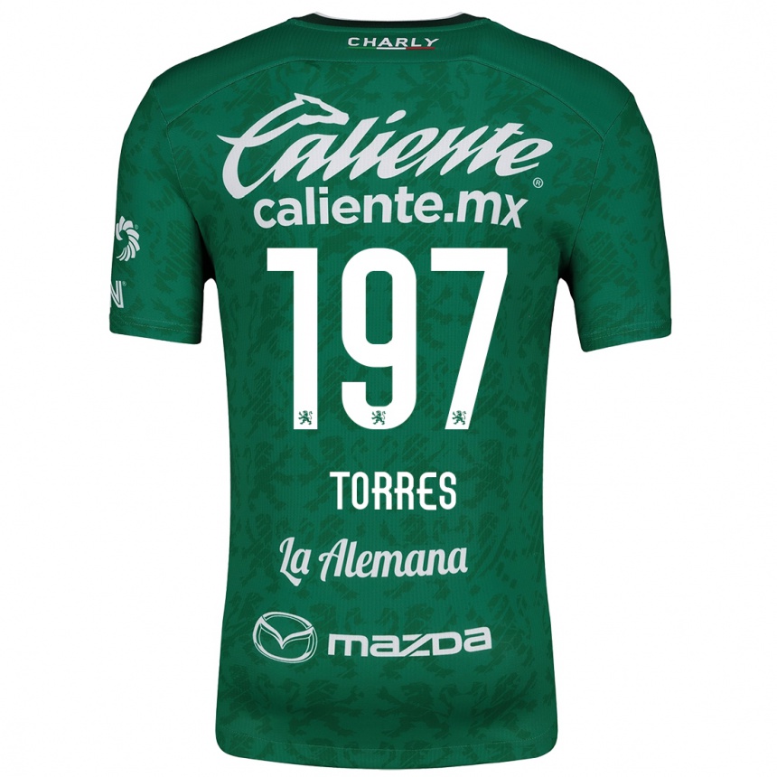 Women Football Erick Torres #197 Green White Home Jersey 2024/25 T-Shirt Za